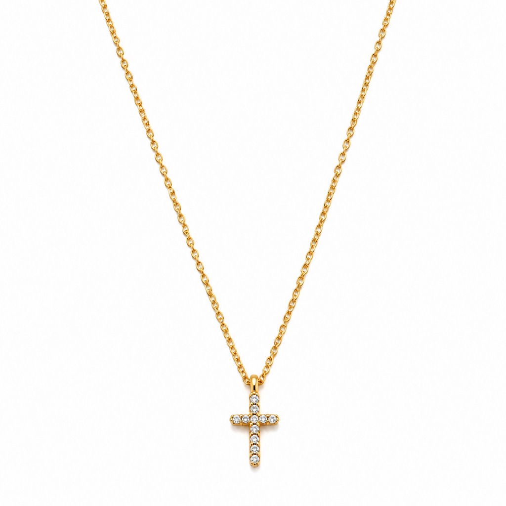 Collar cruz circonias