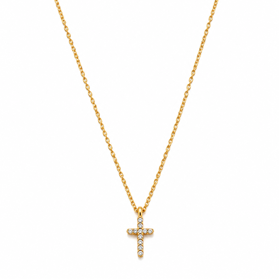 Collar cruz circonias