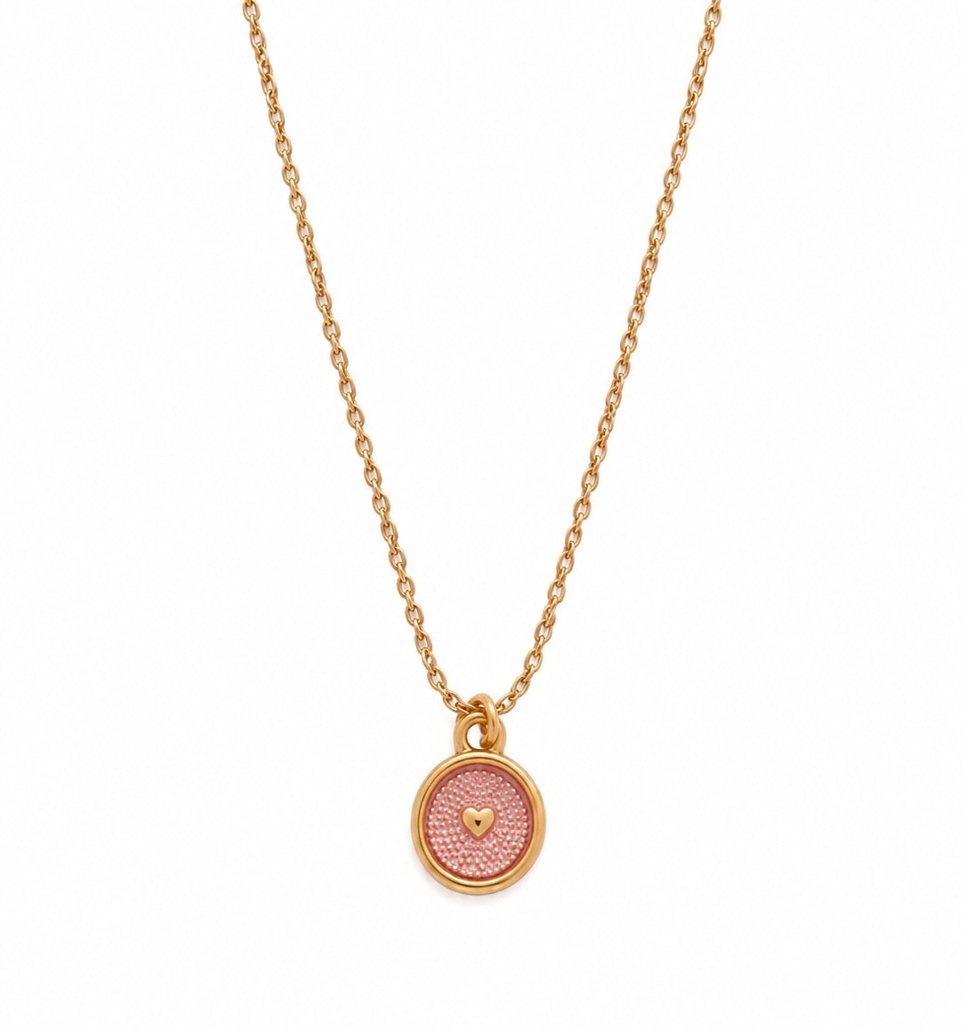 Collar corazón rosa