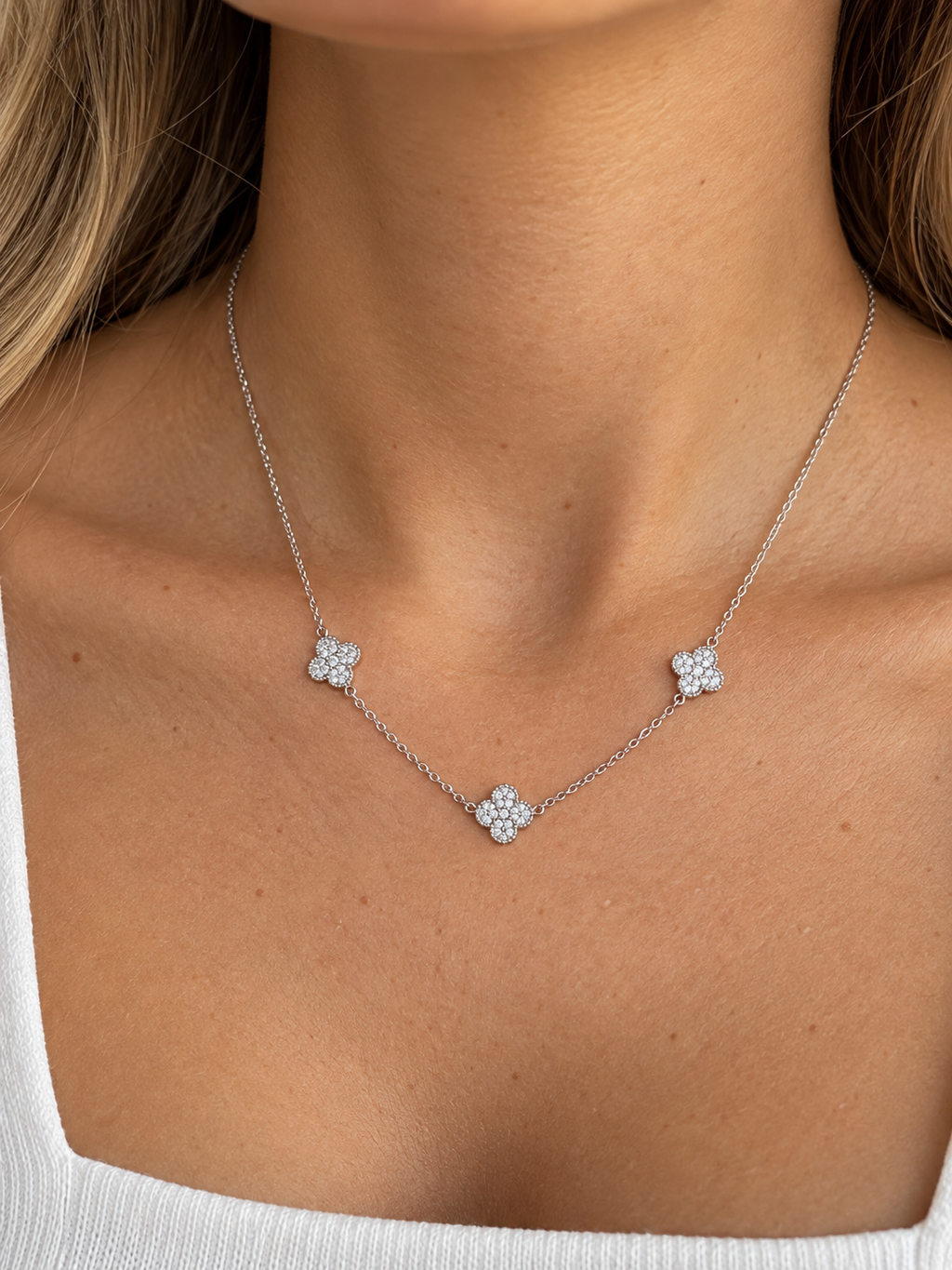Trebol Silver Necklace 925