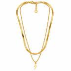 Collar doble charm rayo