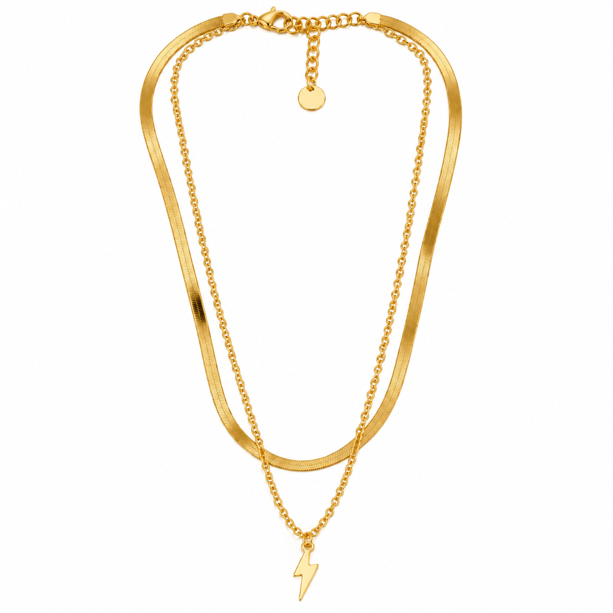 Collar doble charm rayo