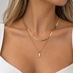 Collar doble charm rayo