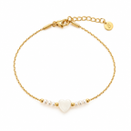 Pulsera corazón dorada