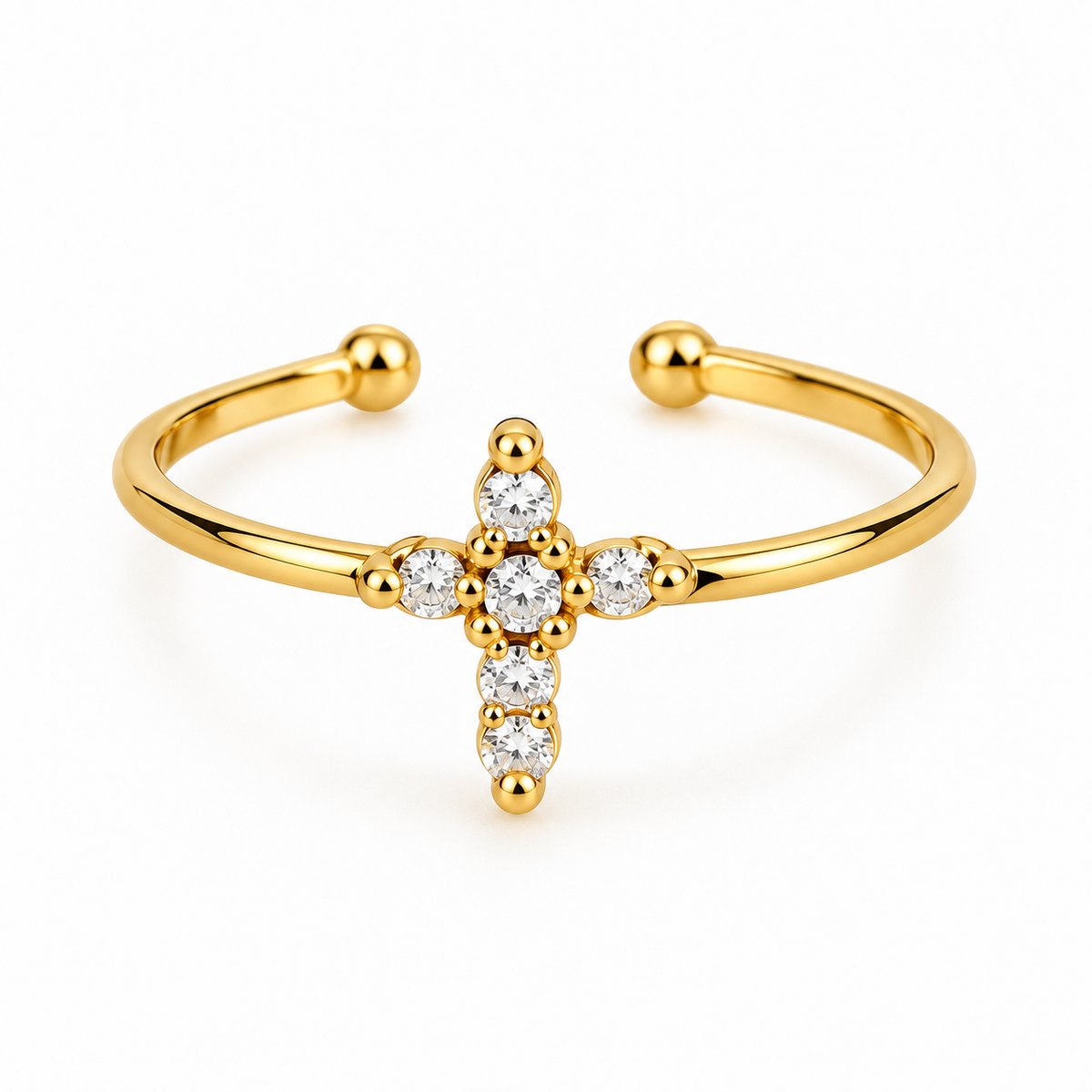 Anillo cruz ajustable