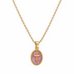 Collar rosa cruz