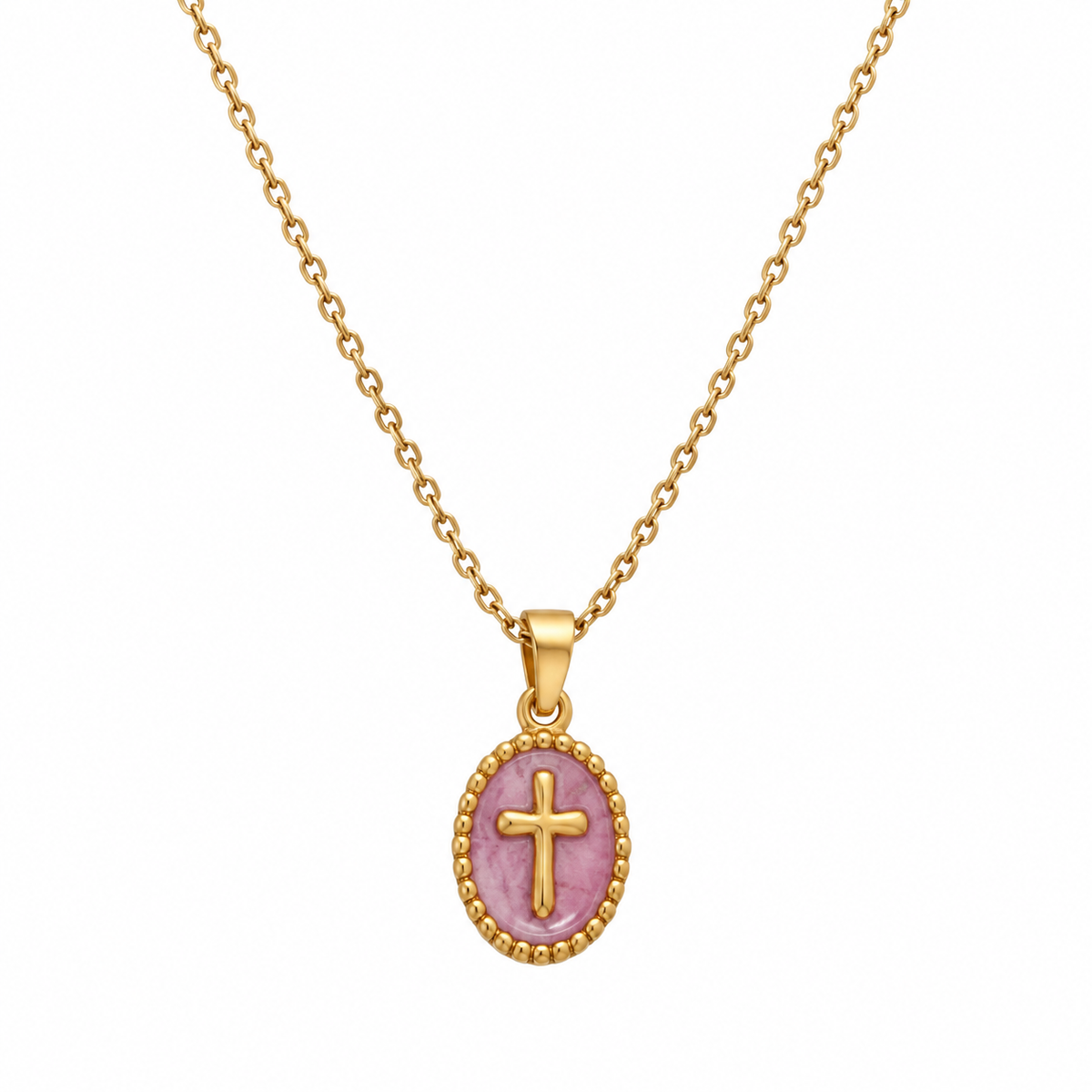 Collar rosa cruz