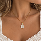 Collar perla cruz