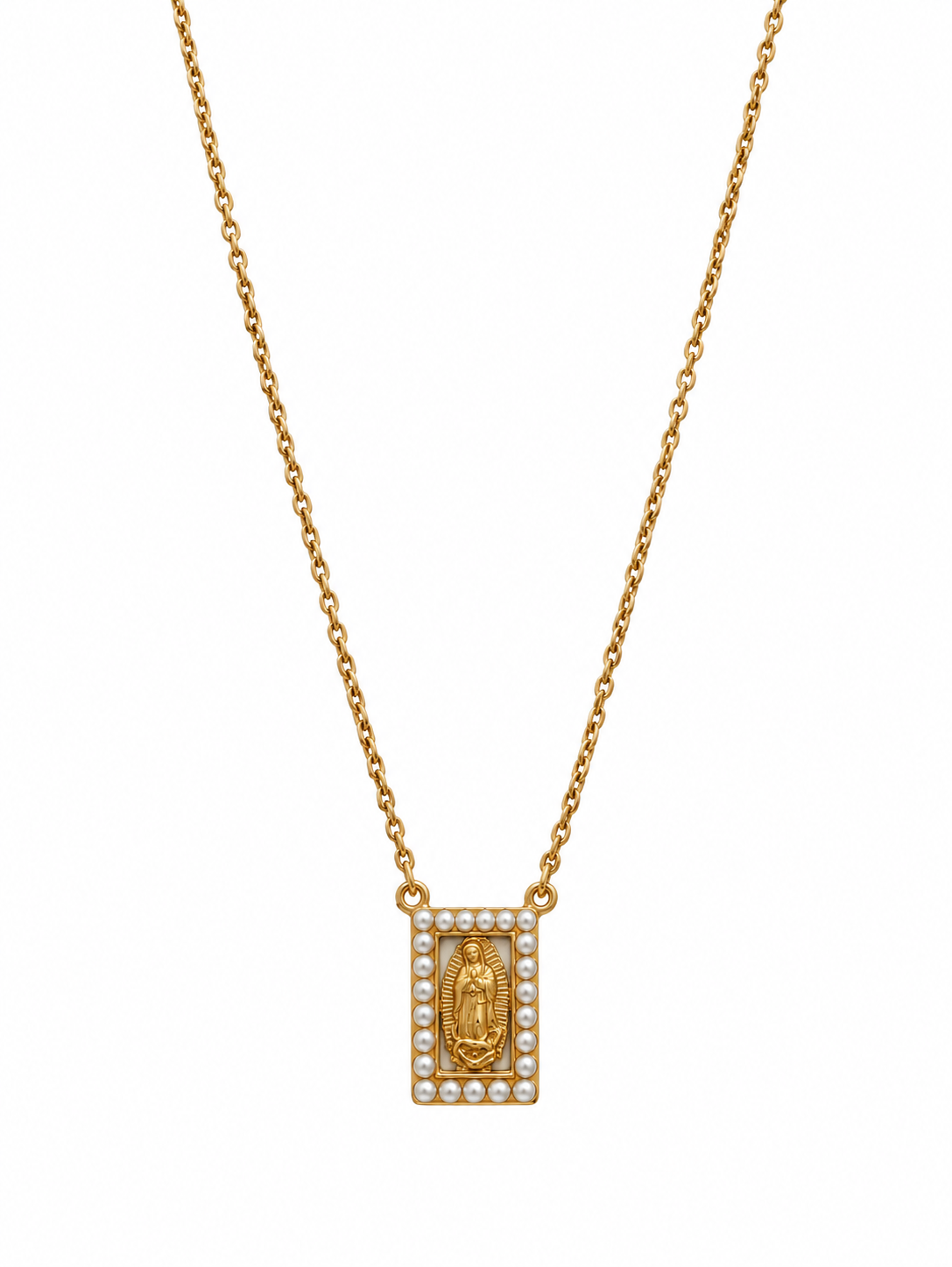 Collar virgen cuadro
