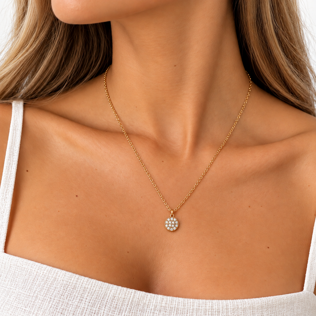 Collar circulo zirconias