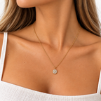 Collar circulo zirconias