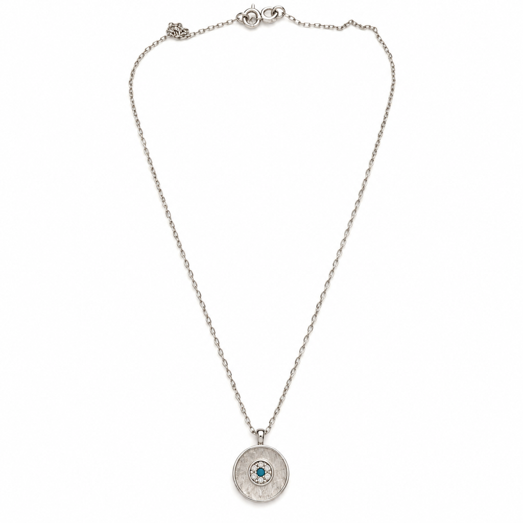 Collar de plata 925 con circulo y circonitas