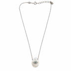 Collar plata 925 con perla y ojo oval
