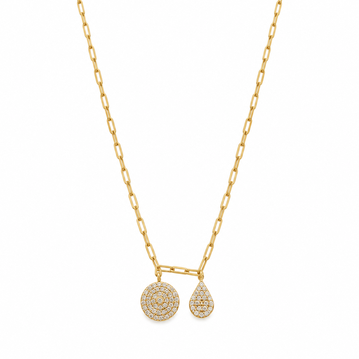 Collar plata 925 doble charm