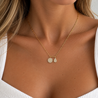 Collar plata 925 doble charm
