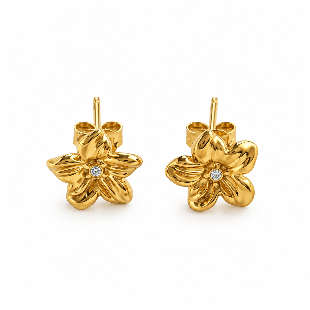Pendientes Leonor acero baño oro